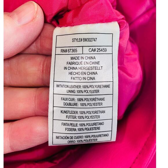 Steve Madden Cropped Faux Leather Motorcycle Moto Jacket - Women's Size XS - Picture 7 of 8